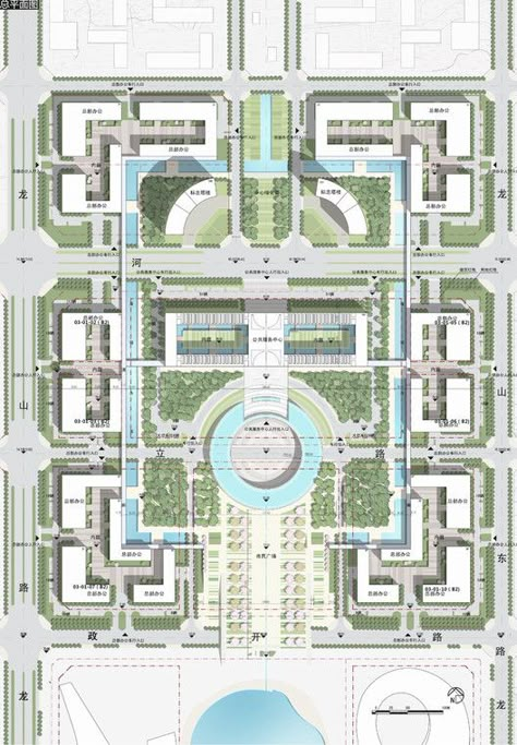 Jimo Scientific Creation Center / gad | ArchDaily Site Plan Design Ideas, City Planning Design Layout, Master Plan Architecture, Urban Master Plan, Site Plan Design, Urban Design Diagram, Urban Design Graphics, Urban Design Architecture, Landscape Design Drawings