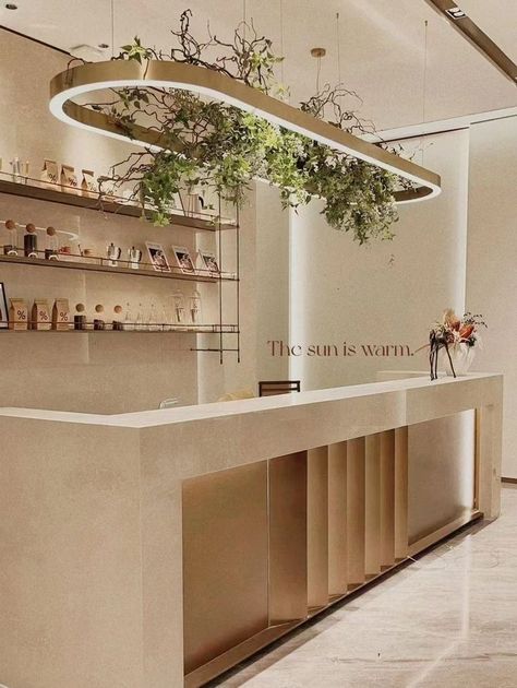 Reception Design Ideas, Massage Room Design, Display Retail, Spa Interior Design, Spa Reception, Salon Suites Decor, Retail Store Display, Clinic Interior Design, Spa Interior