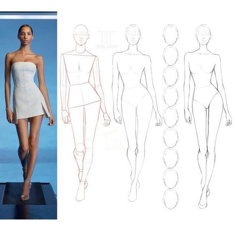 Fashion Design Sketches: A Guide to Creating Your Own A Croquis Poses, Amber Scholl, Fabric Illustration, Fashion Illustration Template, Fashion Sketchbook Inspiration, Fashion Illustration Poses, Fashion Model Sketch, Fashion Illustration Tutorial, Fashion Illustration Collage