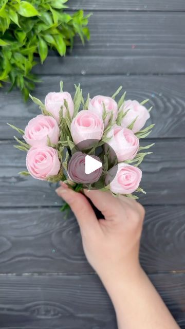 Origami Studio DIY 💥 Paper Craft Tutorials 🇺🇦🇨🇦 on Instagram: "Mini Roses 🌹 Crepe Paper Decoration Ideas Crepe Paper Flowers #tutorial #foryou #fyp #fypシ #craft" Crepe Paper Roses Tutorial, Paper Decoration Ideas, Paper Flowers Tutorial, Crepe Paper Decorations, Crepe Paper Flowers Tutorial, Origami Flowers Tutorial, Crepe Paper Crafts, Craft Origami, Paper Roses Diy