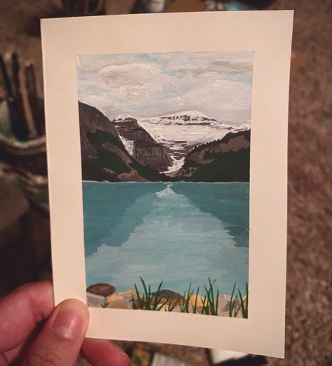 we’ll go soon but for now here’s just a picture Lake Louise Painting, Canada Painting Ideas, Banff Painting, Canada Painting, Lake Louise Canada, Banff Canada, Painting Pictures, Painting Inspo, Lake Louise