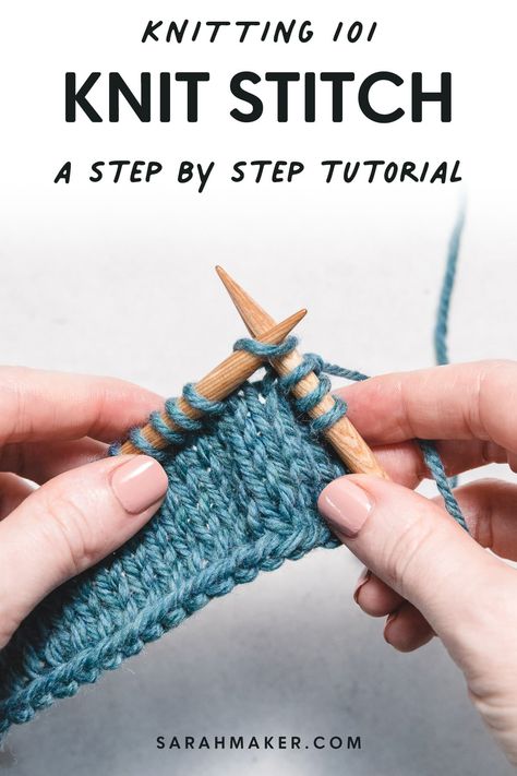 Learn how to knit the knit stitch with easy, step-by-step instructions. How To Knit Stitch Step By Step, Knitting Adding Stitches, Learn How To Knit For Beginners Videos, How To Knit A Scarf Step By Step, How To Knit Stitch, Beginner Knit Stitches, How To Pearl Stitch Knitting, Step By Step Knitting For Beginners, Learning To Knit Beginners Step By Step