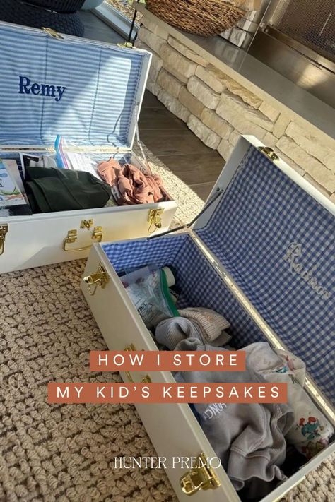 Keepsake Storage Ideas How To Organize, How To Store Keepsakes How To Organize, Storing Keepsakes Storage Ideas, Child Memory Box Ideas, Kids Keepsake Storage, Memory Boxes For Kids, Kids Memory Box Ideas, Keepsake Storage Ideas, Baby Memory Box Ideas