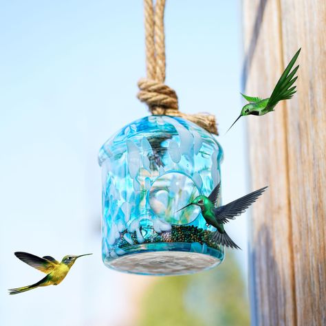 Birds Feeder, Hummingbird Perch, Hummingbird House, Glass Hummingbird Feeders, Outside Garden, Glass Hummingbird, Wild Bird Feeders, Hummingbird Feeder, Outside Decorations