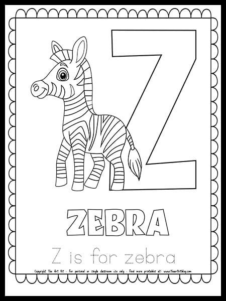 Letter Z is for Zebra FREE Printable Coloring Page Zebra Coloring Pages Free Printable, Zebra Crafts For Toddlers, Z Is For, Letter Z Crafts, Zebra Coloring Pages, Alphabet For Toddlers, Alphabet Activity, Cute Letter, Free Printable Letters