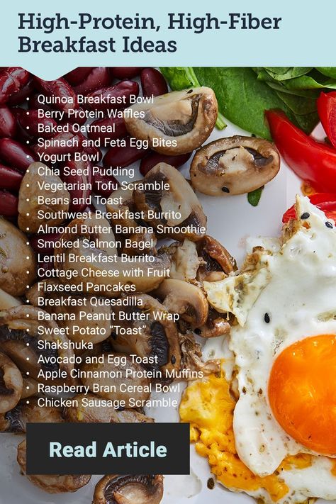 How can you meet your daily protein and fiber goals? Start at breakfast! Incorporating both high-protein and high-fiber foods into your morning meal can offer a medley of benefits, from feelings of satiety to healthy body composition. High Satiety Foods, High Fiber Food Recipes, Fiberous Meals, High Protein High Fiber Meals, Balanced Breakfast Ideas, High Fibre Breakfast, Fiber Meals, Fiber Recipes, High Fiber Breakfast