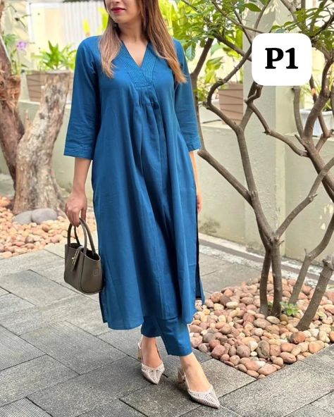 *🌹💥 NEW DESIGN LONCH🌹* *💥Introducing the all day comfort plain Co-ord sets in pure cotton. It comes with 1 side pockets and katha work on neck and sleeves.* *giving perfect outfit and deliberate choice about your look.....* *Color: AVAILAVLE IN 7 COLOUR -PURPAL,TEAL BLUE,DARK WINE,PISTEL GREEN OR BLACK YELLOW RED* *NECK STYLE : V NACK* 😍 *Inclusive: Top & Bottom👌👌👌* 🥰 *KURTI LENGTH - 47-INCHES* 🥰 *PANT LENGTH - 39 INCHES* 🥰 *SLEEVES - 3/4 SLEEVE* *FABRIC - COTTON 60*60* *PRICE 85... Katha Work, Co Ord, Blue Dark, News Design, Teal Blue, Black N Yellow, Perfect Outfit, New Design, Pure Cotton