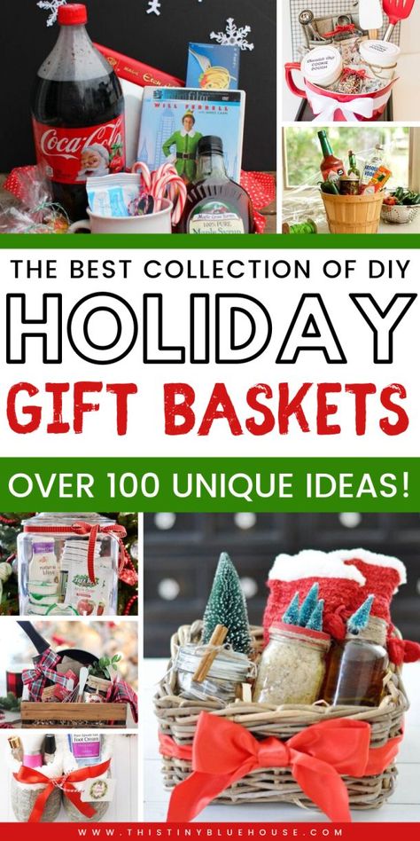 Spread some holiday cheer with these festive and unique DIY Christmas baskets.  Here are over 100 fun festive DIY Christmas gift basket ideas for friends, family and even those who are the most difficult to buy for. #ChristmasGiftBaskets #ChristmasGiftBasketsForFamily #ChristmasGiftBasketsDIY #ChristmasGiftBasketsIdeas #DIYChristmasGiftBaskets #DIYChristmasBasketsGifts #Christmas #ChristmasGiftIdeas #DIYChristmasGifts Gift Basket Ideas For Friends, Game Night Gift Basket, Diy Christmas Gift Basket Ideas, Diy Christmas Baskets, Coffee Lover Gifts Basket, Diy Spa Gifts, Holiday Cookie Gift, Family Gift Baskets, Movie Night Gift Basket