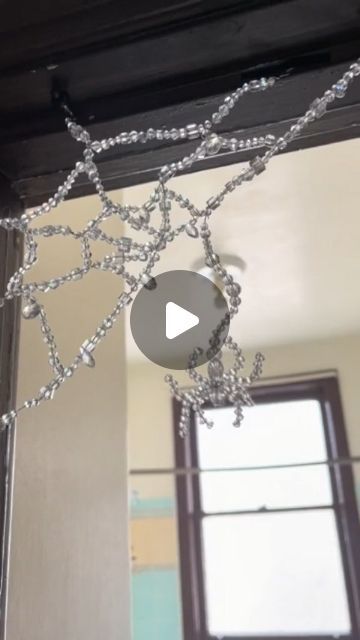 Gothic Home & Garden on Instagram: "Do It Yourself beaded spider web video by TT/Chlobeey #gothdecor #Spiderweb #GothicHome #DIY" Beaded Spider Web Diy, Beads Decoration Home Decor, Bead Spider Web, Beaded Spiderweb, Beaded Spider Web, Spider Web Diy, Diy Gothic, Types Of Spiders, Garden Spider