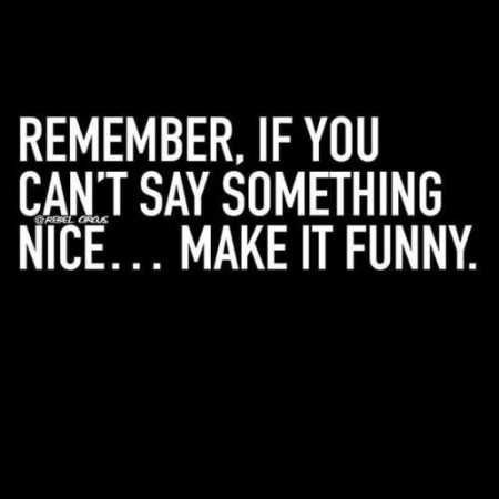 I usually do, it's called sarcasm. LOL! Say Something Nice, Work Quotes Funny, Something Nice, Funny Quotes Sarcasm, It Funny, Life Quotes Love, E Card, Life Humor, Work Humor