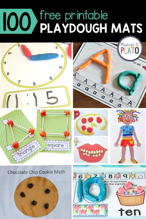 Preschool Playdough Mats, Playdough Printables, Play Doh Activities, Playdoh Mats, Playdough To Plato, Dough Ideas, Fine Motor Activities For Kids, Playdough Activities, Playdough Mats