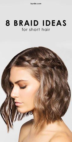 Braid Ideas For Short Hair, Pretty Braids, Medium Length Hair Men, Cute Braided Hairstyles, Ideas For Short Hair, Short Braids, Short Hair Tutorial, Curly Hair Inspiration, Braid Ideas