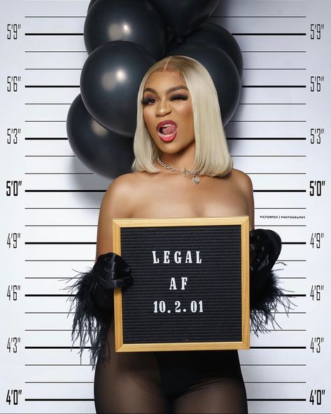 Legal Asf Photo Shoot, Legal Photoshoot, Legal Af Photoshoot, Sagittarius Photoshoot Birthday, Mugshot Birthday Photoshoot, Legal Photoshoot Ideas, 21 Legal Birthday Ideas, Legal Af Birthday Photoshoot, 21sr Birthday Photoshoot