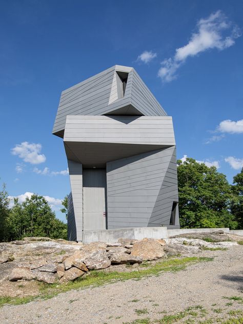 Gemma Observatory by Anmahian Winton Architects Zinc Cladding, Largest Telescope, Deconstructivism, Astronomical Observatory, Building Foundation, Dark Landscape, Futuristic Architecture, Contemporary Architecture, New Hampshire