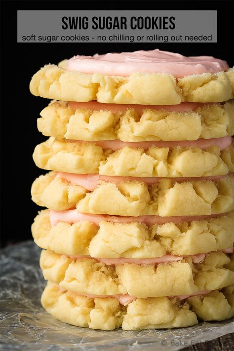 Swig Sugar Cookie Recipe, Swig Cookies, Swig Sugar Cookies, Whipped Shortbread, The Best Sugar Cookies, Quick Cookies Recipes, Sweat Treats, Holiday Cookie Exchange, Christmas Foods