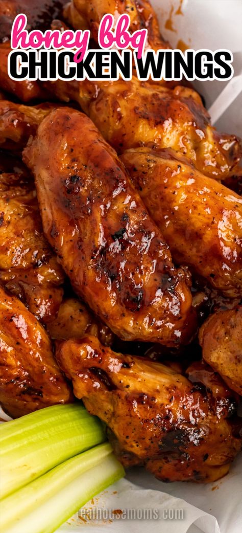 Honey Sauce For Chicken, Honey Bbq Wings Recipe, Sticky Wings Recipe, Chicken Wing Sauce Recipes, Bbq Wings Recipe, Honey Bbq Chicken Wings, Bbq Chicken Wings Recipe, Honey Bbq Wings, Best Bbq Chicken