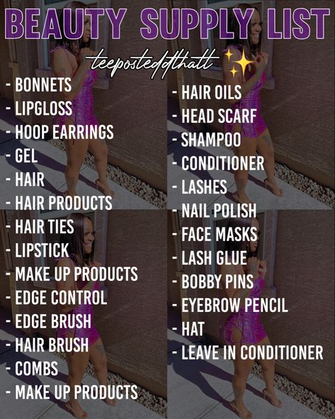 Things To Get From The Beauty Supply, Glow Up Tips For Black Teens, Baddie Shopping, Teen Advice, Social Life Hacks, High School Survival, Natural Hair Care Tips, Beauty Routine Tips, Beauty Tips For Glowing Skin