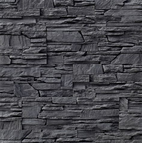 Stone Wall Cladding Texture, Wall Cladding Texture, Stone Cladding Texture, Stone Cladding Exterior, Stone Texture Wall, Stone Tile Texture, Cladding Texture, Cladding Stone, Black Cladding