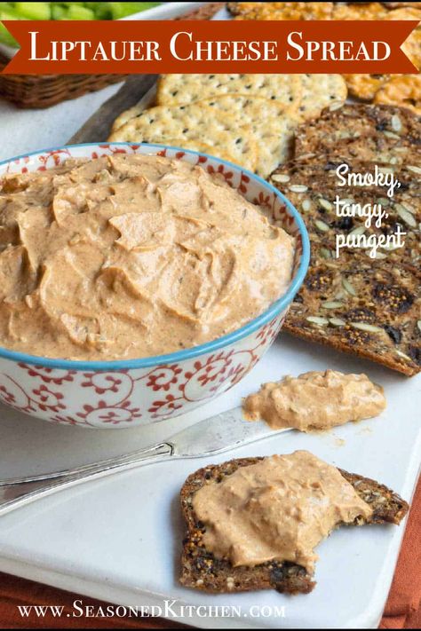 Liptauer Cheese Spread is creamy, cheesy, smoky, tangy and pungent - all at the same time! Easy to prepare with readily available ingredients, this delicious spread is served with crackers, pretzel chips and/or celery sticks. #liptauercheeserecipes #cheesespreads #easyappetizers #makeaheadappetizers Pretzel Chips, Cheese Dreams, Pretzel Crisps, Celery Sticks, Make Ahead Appetizers, Cheese Spread, Appetizers Easy, Different Recipes, Stick Of Butter