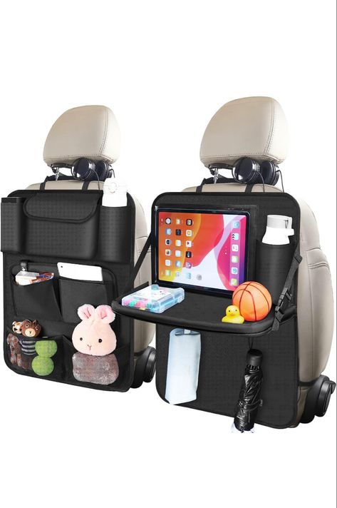 Car seat kids toddler organizer car rides road trip travel with kids car essentials Car Seat Tray, Car Organizers, Car Backseat, Foldable Dining Table, Backseat Organizer, Seat Cleaner, Backseat Car Organizer, Car Seat Organizer, Ipad Holder