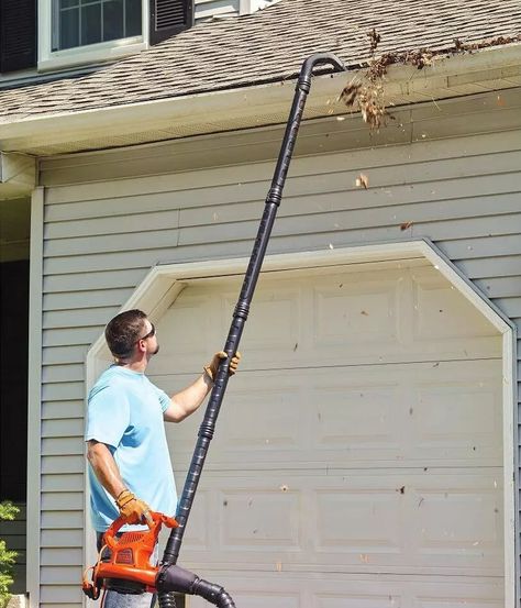 Spring Cleaning Yard, Gutter Cleaning Tool, Gutter Cleaner, Clean Patio, Gutter Cleaning, Cleaning Gutters, Diy Home Repair, Home Repairs, Leaf Blower