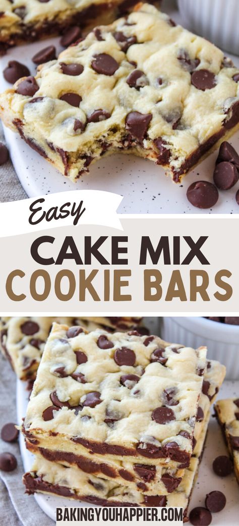 Yellow Cake Mix Cookie Bar Recipes, Gf Cake Mix Recipes, Cake Mix Cookie Cake Recipe, White Cake Mix Bars Recipes, Cookie Cake With Cake Mix Boxes, Recipes Using Yellow Cake Mix Boxes Chocolate Chips, Easy Chocolate Cake Mix Desserts, Cookies From White Cake Mix Recipes, Cookie Dough Mix Recipes