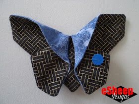 Fabric Butterfly Diy, Origami Tie, Origami Fabric, Origami Butterflies, Goblin Market, Memory Items, Butterfly Quilt Pattern, How To Make Butterfly, Necktie Crafts