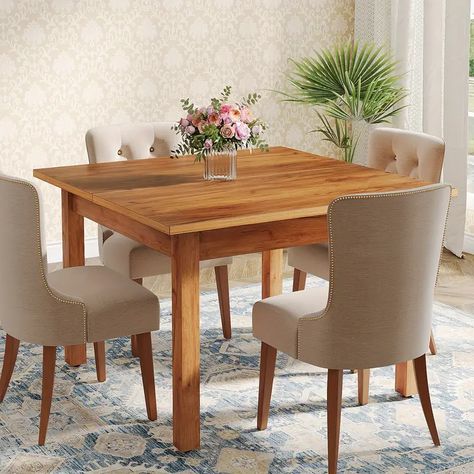 24-Person Square Wooden Dining Table - Farmhouse Kitchen Table for Small Spaces - Rustic Brown Oak Top with Sturdy Wooden Legs for Dining Room Living Room https://share.temu.com/8fSF85RyvRA via @shoptemu Square Oak Dining Table, Dining Room Table Square, Wood Dining Table Farmhouse, Square Dinner Table, Wooden Dinner Table, Small Dinner Table, Dining Table Farmhouse, Table For Dining Room, Farmhouse Kitchen Table