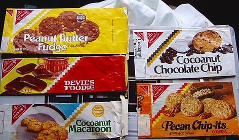 1970s cookie packages - back when packaged cookies actually tasted pretty good! 1970s Food, Nabisco Cookies, 80s Food, Fudge Cookies, Coconut Peanut Butter, Devils Food Cake, Coconut Pecan, Devils Food, Cookie Bags