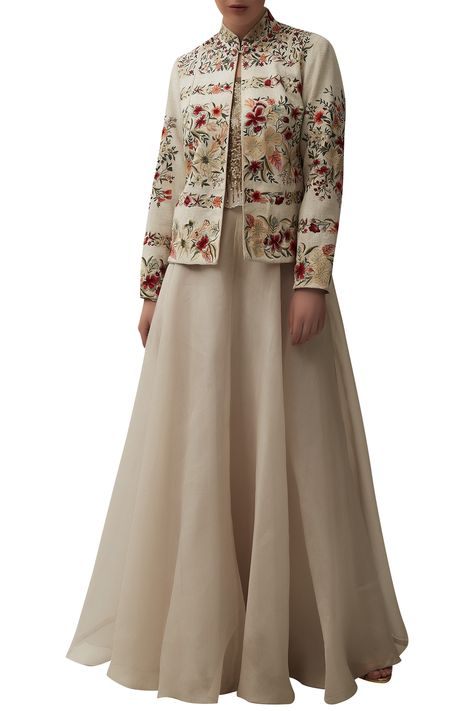 Skirt With Jacket Outfit Indian, Lehnga With Jackets, Short Jackets For Women Indian, Short Shrugs For Indian Dresses, Short Jacket Style Lehenga, Frocks With Jackets, Gown With Jacket Indian, Short Jacket Style Kurti, Long Skirt Top Designs