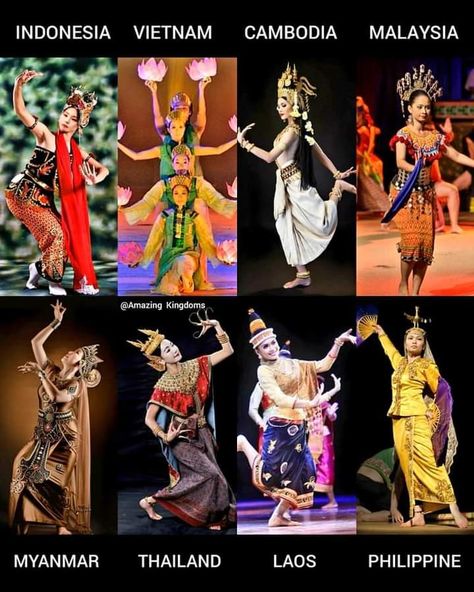 Malaysian Traditional Dance, Malaysia Traditional Clothes, Traditional Outfits Malaysia, Aesthetic Malaysia, Laos Culture, Ancient Empires, Thailand Aesthetic, Malaysia Resorts, Installation Architecture