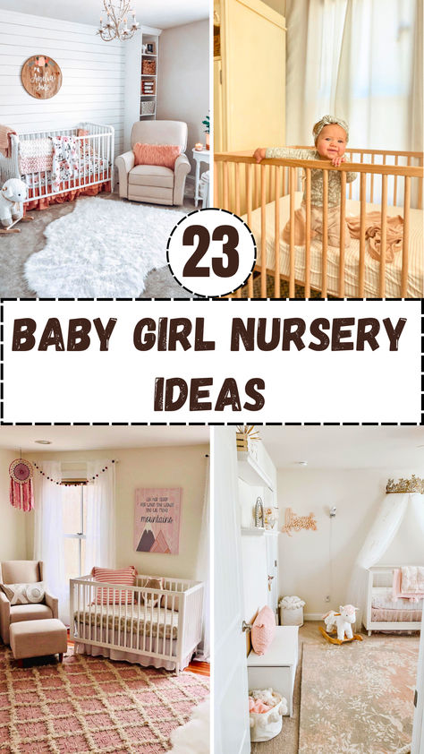 Looking to create the perfect nursery for your baby girl? Check out these 23 adorable nursery ideas! From soft pastel color schemes to whimsical decor accents, these designs will help you craft a space that's cozy, stylish, and full of charm. Whether you prefer modern or classic themes, you'll find plenty of inspiration to make your little one's room extra special! Nursery Girl Ideas, Adorable Nursery Ideas, Modern Baby Girl Nursery, Nursery Wall Decor Ideas, Baby Girl Nursery Ideas, Girl Nursery Ideas, Nursery Color Scheme, Girls Room Colors