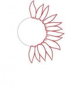 Sunflower Mural, Draw A Sunflower, Trin For Trin Tegning, Sunflower Sketches, Paintings Diy, Batik Ideas, Child Drawing, Doodle Bug, Sunflower Drawing