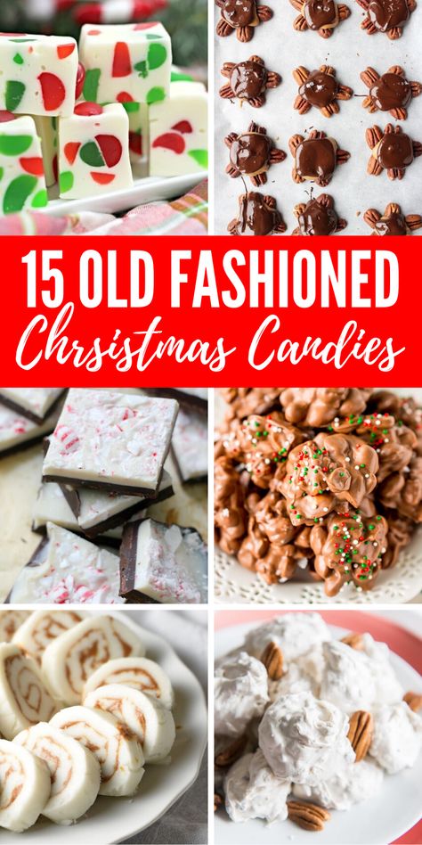 Old Fashioned Christmas Candy, Holiday Candy Recipes, Easy Christmas Candy Recipes, Christmas Candy Easy, Christmas Candy Homemade, Cooking Desserts, Easy Candy Recipes, Christmas Candies, Easy Christmas Treats