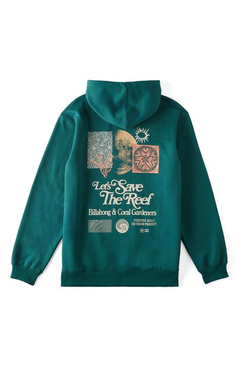 Show support for crucial reef restoration and conservation by wearing this cozy hoodie designed in collaboration with Coral Gardeners. 29" length (size Medium) Drawstring hood Ribbed cuffs and hem Kangaroo pocket 60% recycled polyester, 40% cotton Machine wash, tumble dry Imported Protect Our Oceans Hoodie, Hoodies You Need, Cute Graphic Hoodies, Clothes Christmas List, Cute Fall Hoodies, Ute Outfit Ideas, Beachy Wishlist, Outer Banks Clothing, Surf Merch