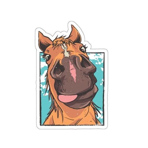 Funny Horse Face, Lover Sticker, Horse Face, Custom Sticker, Funny Horse, Horse Lover, Vinyl, Funny