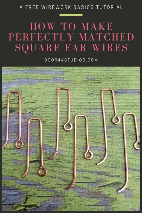 Wire Weaving Techniques, Wire Earrings Handmade, Diy Wire Earrings, Metal Jewelry Making, Wire Tutorials, Wire Jewelry Tutorial, Diy Earring, Earring Wires, Handmade Earring