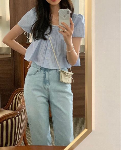 Modest Girly Outfits, Holy Girl, 여름 스타일, Casual College Outfits, Korean Casual Outfits, Everyday Fashion Outfits, Casual Day Outfits, Easy Trendy Outfits, Girl Fits