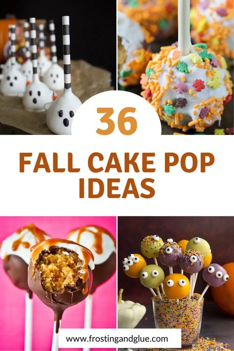 Cake Pops On A Stick, Cake Pops In Waffle Cones, Seasonal Cake Pops, Fall Color Cake Pops, Individual Packaged Desserts, Thanksgiving Cake Pops Recipe, Fall Cake Balls Recipe, Cake Pops Holiday, Friendsgiving Cake Pops