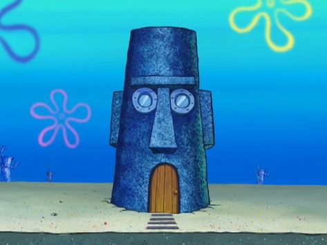 Squidward House Drawing, Spongebob House, Spongebob Background, Spongebob Pics, Spongebob Cartoon, Pencil Inspiration, Spongebob Painting, Spongebob Party, Spongebob Birthday