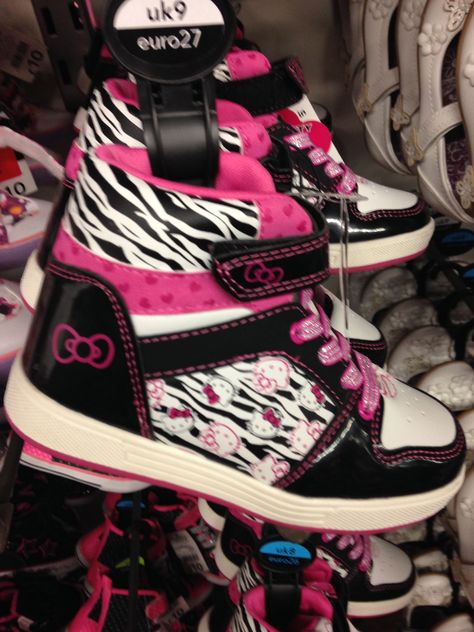 ASDA SS15 GIRLS Hello Kitty Sneakers, Mcbling Fashion, Mcbling 2000s, Dr Shoes, Scene Outfits, Scene Girls, Scene Fashion, Scene Kids, Scene Emo