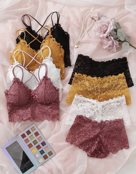 MakeMeChic Women's Lingerie Set Matching Lace Bra and Panty Set. Comissions earned. #amazon #fashion #cute #aesthetic #underwear #sexy Criss Cross Bra, Bra And Panty Sets, Bras And Panties, Trendy Fashion Women, Bra Set, Bra Women, Lace Bralette, French Style, Lace Bra