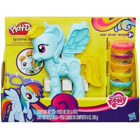 Play-Doh My Little Pony Rainbow Dash Style Salon Playset, Multicolor Play Doh Toys, My Little Pony Rainbow Dash, Style Salon, Science Toys, Fantasias Halloween, Lol Dolls, Play Doh, Rainbow Dash, Fisher Price