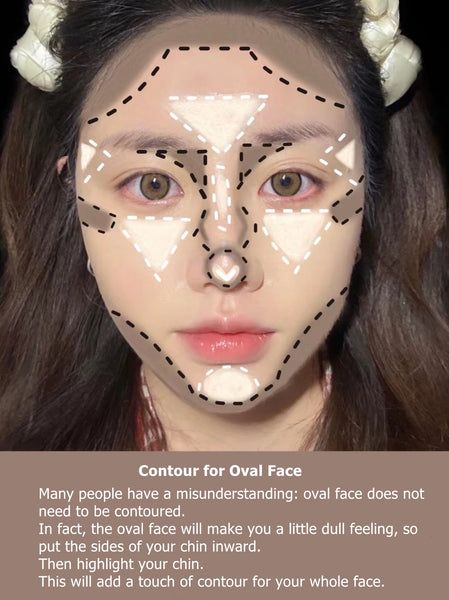 Contour Makeup for Beginners How To Contour Asian Face, Makeup Round Face Asian, Asian Face Contour, Korean Face Contour, Douyin Makeup For Round Face, Douyin Eye Makeup Step By Step, Chinese Makeup Tutorial Step By Step, Makeup Tutorial Round Face, Ingenue Makeup Tutorial