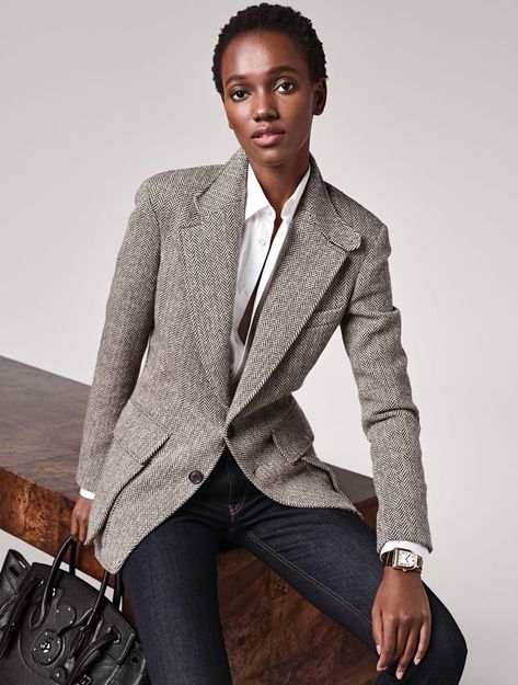 Tweed blazer women