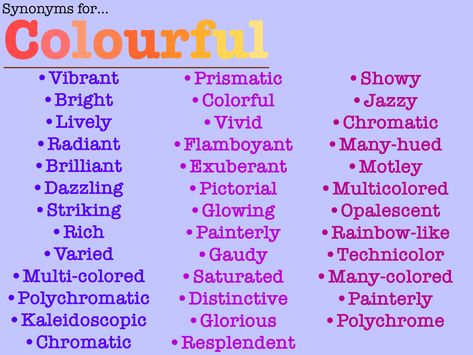 Synonyms For Replied, Favourite Synonyms, Descriptive Words For Writing, Synonyms For Slowly, Colour Synonyms, Said Synonyms Writing, Writing Insanity, Color Synonyms, Synonyms For Beautiful