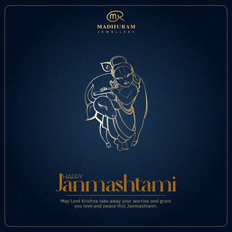 On Janmashtami, we are reminded of Krishna's teachings that following the path of righteousness and love leads to a fulfilling life. Happy Janmashtami! . . . #krishna #janmashtami #festival #post #ads #socialmediapost #marketing #social #lord #jewellerypost #jewelers # Janmashtami Creative Ads Post, Janmashtami Social Media Post, Janmashtami Ads, Janmashtami Creative Post, Janmashtami Creative Ads, Janmashtami Post, Janmashtami Creative, Happy Krishna Janmashtami, Graphic Design 101