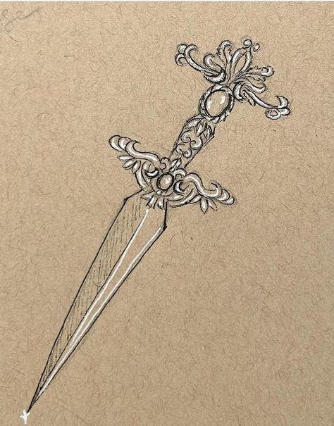 Art Easel Tattoo, Justice Scales Tattoo, Girly Dagger Tattoo, Dragon And Dagger Tattoo, Dainty Dagger Tattoo, Dagger Tattoo Stencil, Dager Tattoos For Women, Glaive Tattoo, Dagger Designs Ideas