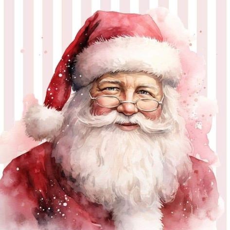 Santa Clos, Santa Claus Clipart, Santa Clipart, Create Christmas Cards, Christmas Illustrations, Kids Watercolor, Mid Century Christmas, Santa Face, Art Christmas