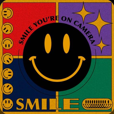 SMILE 😃 . . (Artwork designer unknown!) Foto Muro Collage, Poster Grafico, Bedroom Wall Collage, Soo Jin, Picture Collage Wall, Photo Wall Collage, Art Collage Wall, Hippie Art, Picture Collage